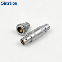 Connecteur circulaire push-pull coaxial et demi-lune ERA série S Sinztion, mâle/femelle, avec broches personnalisables (1-6) – Origine Guangdong