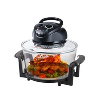 Four à convection halogène de comptoir 11-20L en verre, type friteuse à air, 250W ° Contrôle de la température C