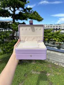 הכי מכירת נסיעות 3 שכבה מעץ פו עץ עור קטיפה עץ מארגנת תכשיטים מארגנת מתנה עם לוגו משלך - Product Image 6