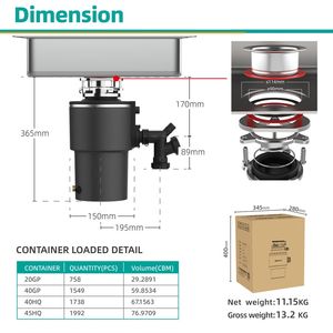 Trituradora de Desechos de Alimentos Inteligente, Eléctrica, de Acero Inoxidable, con Tecnología de Molienda Continua Multigrind, Capacidad de 1.5L, Ahorro de Energía - Product Image 4