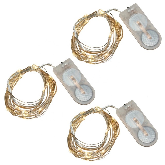 Mini Copper Wire LED String Fairy Lights Battery-Powered Xmas Starry Lights for Wedding & Christmas Factory Wholesale