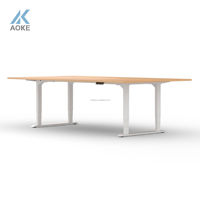 Table de bureau exécutive de haute qualité, réglable en hauteur, avec double moteur, pour bureau ou salle de réunion