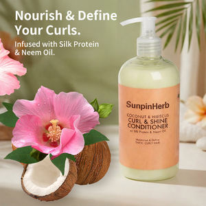 Curl Enhancing <b>Hair</b> Conditioner Coconut Hibiscus Formula with Neem Oil for Thick Curly <b>Hair</b> Moisture Care - Product Image 5