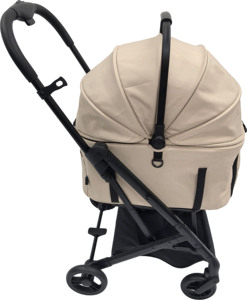 Carrito personalizado para mascotas al por mayor, marco de aluminio, 4 ruedas, transportador para perros y gatos, cochecito plegable ligero de un segundo para perros - Product Image 1