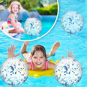 Pelota <span class=keywords><strong>de</strong></span> Playa <span class=keywords><strong>de</strong></span> <span class=keywords><strong>Plástico</strong></span> con Lentejuelas, Juguete Acuático <span class=keywords><strong>para</strong></span> Exteriores, Ultra <span class=keywords><strong>Transparente</strong></span>, Brillante, Inflable, Venta al Por Mayor Internacional - Product Image 3