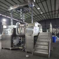Machine d'émulsification et d'homogénéisation sous vide en acier inoxydable Cosmati 304 316L, machine de fabrication de crème et de lotion cosmétique, cuve mélangeuse à spatule