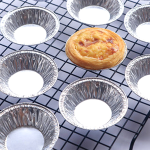 Molde Popular de Aluminio Desechable de 7 cm para Tartas de Huevo, <span class=keywords><strong>Mini</strong></span> Tartas y Pasteles Portugueses - Product Image 1