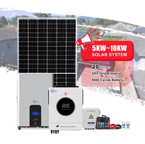 Home Solar Panel Kit with 3KW 5KW 10KW Monocrystalline Silicon PV Lithium Ion Battery Storage and MPPT Controller