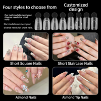 140PCS Moldes de Uñas Duales para Manicura Francesa Rápida, con Formas Interiores de Arco, Ovaladas, Cuadradas y Ataúd, Acabado Mate, Herramientas DIY para Arte de Uñas
