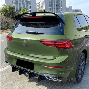 สปอยเลอร์หลังรถยนต์ Volkswagen Golf 8 Mk8 สีดำเงา ลายคาร์บอนไฟเบอร์ วัสดุ ABS ทรง Ducktail ปี 2020 - Product Image 1