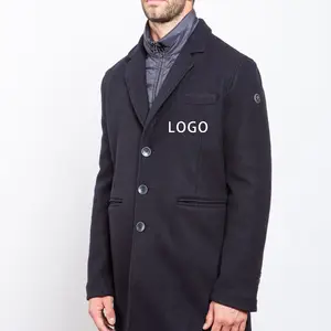 Conception personnalisée OEM 2 en 1 hiver rempli de duvet coupe-vent imperméable pour hommes manteau de laine blazer décontracté veste de costume pour hommes
