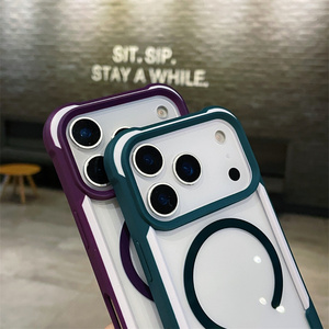 Edge Bumper Clear Magnetic Mobile Phone case for iPhone 17 Air 16 15 14 Pro Max Transparent Sturdy Shockproof Back Cover - Product Image 5