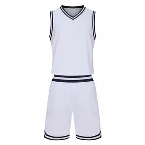 Özel Polyester malzeme üniforma çabuk kuruyan genç basketbolu üniforma erkekler çocuklar unisex basketbol seti