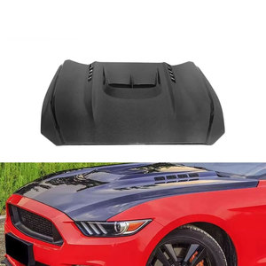 คาร์บอนไฟเบอร์รถเครื่องยนต์ Hoods กับ Scoop สำหรับ Ford Mustang GT Coupe <span class=keywords><strong>Bonnet</strong></span> 15-17 - Product Image 1