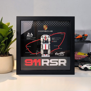 Modèle de voiture de course en alliage Rsr, décoration de piste de l'endurance de <span class=keywords><strong>24</strong></span> heures <span class=keywords><strong>du</strong></span> <span class=keywords><strong>Mans</strong></span>, art mural décoratif 3D - Product Image 1