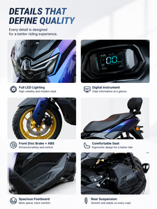 Moto EU avec ABS, moteur 10 kW 4 temps refroidi par air, moteur à essence 149,6 ml, freins à disque avant et arrière, 10 L - Product Image 2