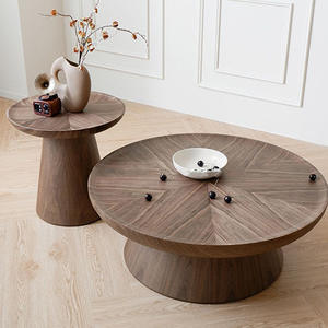 Table basse et table d'appoint en bois massif <span class=keywords><strong>de</strong></span> chêne/bois <span class=keywords><strong>de</strong></span> bouleau/noyer - Meubles <span class=keywords><strong>de</strong></span> salon durables et écologiques - Product Image 4