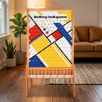Support de jeu Plinko en bois massif, jeu de tombola à billes, plateau de jeu de récompenses autoportant pour stand de rue