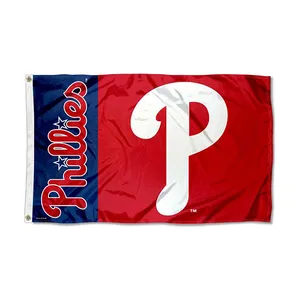 Bandiera da Baseball Philadelphia 3x5 Banner 3x5 Ft promozionale sublimazione Logo stampato 3x5 Ft bandiera personalizzata
