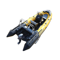Bateau pneumatique rigide certifié CE RIB-580A, couleur personnalisée, coque en fibre de verre, bateau de pêche, usine OEM