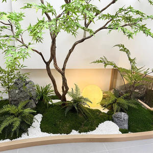 شجرة القيقب الخضراء الاصطناعية، بونساي قدم الدجاج من نوع القيقب، ديكور أرضي، غرفة الشاي، نبات أخضر داخلي لتزيين المناظر الطبيعية - Product Image 3