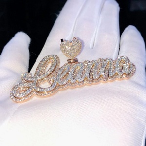 Tondo VVS1 Moissanite ciondolo personalizzato Hip Hop ghiacciato fascino per le donne alla moda regalo di Halloween - Product Image 2