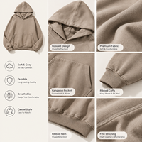 Chemise à capuche décontractée en coton pour homme fabriquée en usine - Pull doux d'hiver style basique à capuche - Logo personnalisable