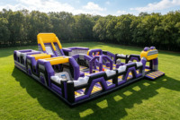 Lilytoys Grande structure gonflable, château gonflable, trampoline, parc d'attractions, aire de jeux