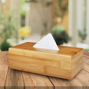 High Quality Bamboo Paper Tissue Holder Box <b>Napkin</b> <b>Dispenser</b> Holder - Product Image 3