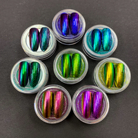 Großhandel Chrom Hypershift Chamäleon Farbpigment 18 Farben Kosmetikqualität Glitzerflocken Chamäleon Mica-Pulver