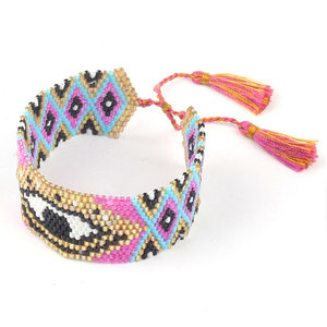 Miyuki MGB Seed Beads Trenzado Moda Hecho a mano Señoras Pulsera de Ojo Azul Turco Devil Eye Beaded Charm Jewelry Proveedor de China - Product Image 3