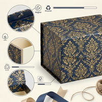Boîte cadeau magnétique violette de luxe, emballage en carton rigide personnalisé en gros, haute qualité