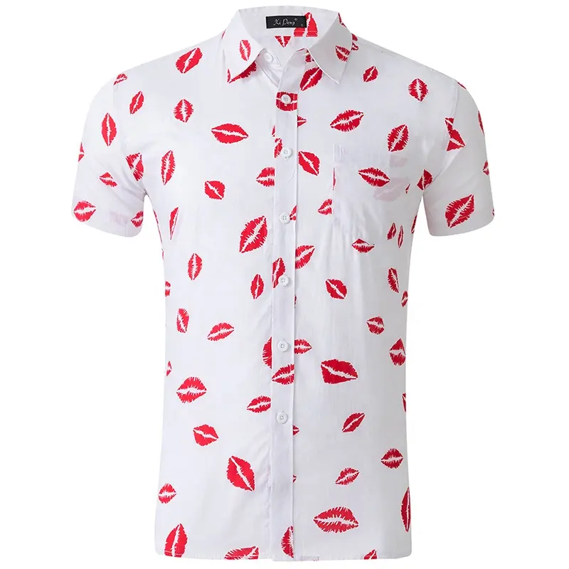 Camisetas hawaianas de 100% algodón para hombre, diseño personalizado
