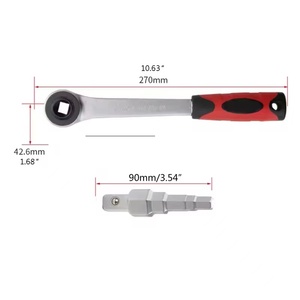 2 buah 42 Cr-Mo 1/2 inci persegi Drive 5 langkah kunci pas Universal katup sambungan Radiator Spuds Pagoda langkah Ratchet kunci pas - Product Image 4