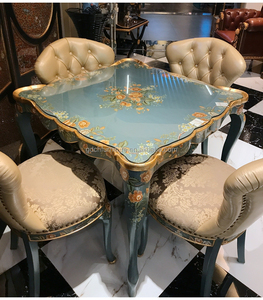 Nội thất phòng khách nước Pháp Bàn Vuông Bàn cà phê biệt thự nhà hàng vẽ tay bàn ăn - Product Image 3