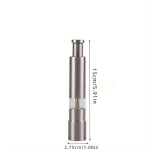 Moulin à poivre à poussoir manuel personnalisable, broyeur à sel portable, cadeau publicitaire avec logo événementiel, article promotionnel - Product Image 4