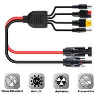 Câble d'extension personnalisé multi-connecteurs MC vers Xmass TX60 DC5521 DC7909, 18-12AWG, pour la charge de batteries d'alimentation extérieures