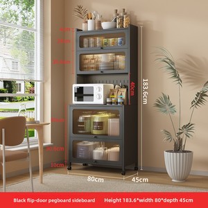 Mobiletto da <span class=keywords><strong>Cucina</strong></span> Multifunzionale a Più Ripiani <span class=keywords><strong>in</strong></span> Metallo, Non Pieghevole, per Forno a Microonde - Product Image 6