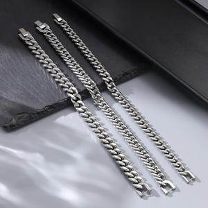 Bracciale Punk Semplice Fatto a Mano con Catena Cubana Impermeabile in Acciaio Inossidabile, Gioielli alla Moda per Uomo e Donna, Vendita all'Ingrosso 2026 - Product Image 5