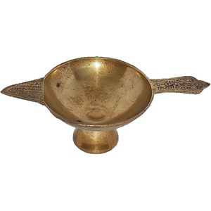 PARIJAT HANDICRAFT Indian Puja Brass <b>Oil</b> <b>Lamp</b> Golden Diya <b>Lamp</b> and Brass Diya for Party Lighting - Product Image 3