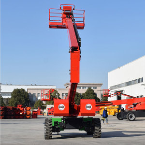 Plataforma elevadora articulada eléctrica de 18 m con batería y ruedas para construcción de almacenes - Product Image 1
