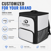 Mochila de Reparto Aislada Personalizada, Bolsa Térmica para Alimentos OEM ODM de 24L, Reflectante, para Bicicleta, con Logotipo