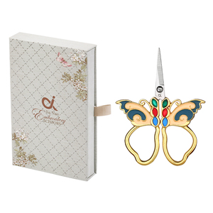 Nuevo diseño colorido pequeño bordado tijeras Vintage tijeras mariposa tijera Color - Product Image 3