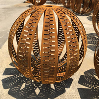 Sculptures de jardin en métal modernes en acier Corten rouillé, décoratives pour l'extérieur, représentant des animaux, des oiseaux, des feuilles de cactus et des arbres circulaires