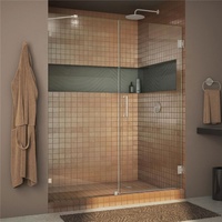 DAIYA aluminium wc porte douche en verre trempé balançoire