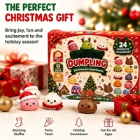Calendrier de l'Avent Noël Japon 2026 : Lot de 24 Jouets Squishy Doux en Forme de Ravioli, Jouets Anti-Stress à Presser, Boîte Surprise de Fêtes – Vente Flash
