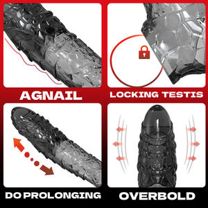 Vibrador para Hombre, Funda para Alargamiento del Pene, Extensor de Pene, Mejora Sexual Masculina, Juguete Sexual, Condón de Silicona - Product Image 4