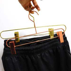 <span class=keywords><strong>Perchero</strong></span> de Metal para pantalones de niños y adultos, Clip extraíble, ropa interior, colgador de tienda de ropa, nórdico, dorado - Product Image 6
