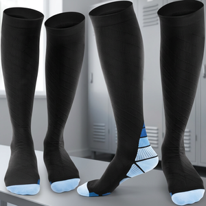 Calcetines de Compresión hasta la Rodilla, de Nailon, para Correr y Ciclismo, de Secado Rápido, Transpirables, con Diseño Geométrico, Personalizables con Impresión Digital, para Verano - Product Image 4