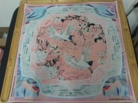 Tapis de jeu de mahjong de luxe 31,5x31,5 pouces, thème héron rose - Dessus de table américain résistant à l'eau et antidérapant, motif grue blanche et floral